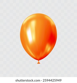 Orange 3D realistic balloon. Patricks day luxury festive decor. Celebration vector design element. EPS 10.