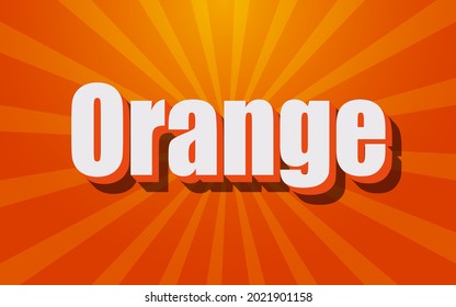 Design des orangen 3D-Texteffekts