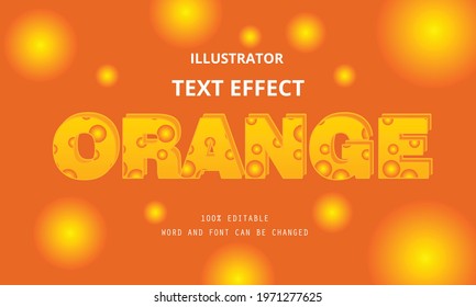 ORANGE - 3D Orange Text Effect Template