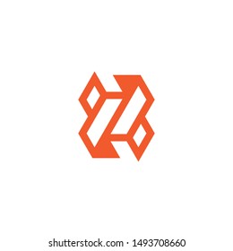 Orange AA VA Monogram Logo Design Vector