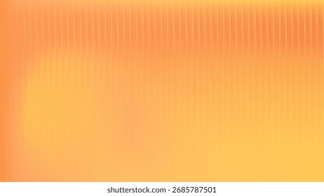 Reflexionsmuster aus Glas mit orangefarbener Aberration. Farbverlauf-Effekt auf dem Hintergrund gerippt. 3D fraktale Prägung Design. Kunststoffstreifen mit unscharfem Rand für Modebeutel. Wellpapier und geriffeltes unscharfes Premiumpapier