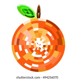 Orange in abstract art 2D