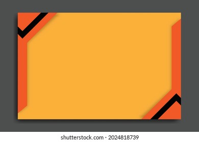 Orange abstract background with black lines around the edges. Great backgrounds for laptops, computers, flyers, banners, covers, social media, sales templates etc