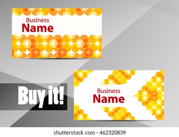 Orange abstract background for business card or banner