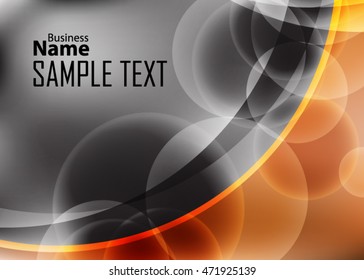 Orange abstract background for business card or banner