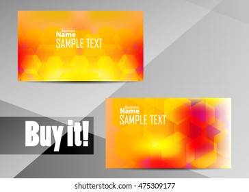 Orange abstract background for business card or banner