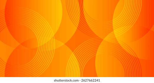 Orange abstract background with circle shapes. Geometric design elements. Suitable for brochures, flyers, banners, corporate, covers, websites, posters. Vector illustration
