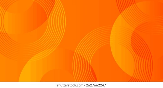 Plano de fundo abstrato laranja com formas circulares. Elementos de design geométrico. Adequado para brochuras, folhetos, banners, corporativos, capas, sites, cartazes. Ilustração vetorial