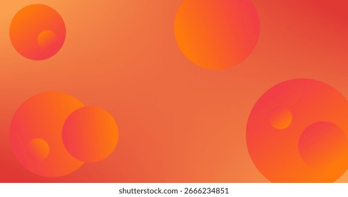 Fondo abstracto naranja con círculos Espacio para texto Diseño