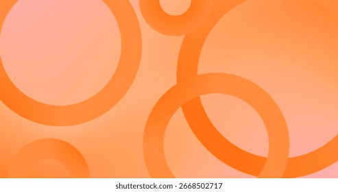 Fondo abstracto naranja con círculos Gradientes incluyen