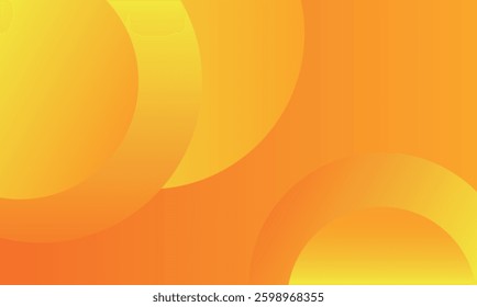 Orange abstract background with circles.  Vermilion base for website, print, base for banners, wallpapers, business cards, brochure, banner, calendar, graphic. Template for invitation. Vector