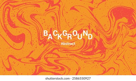 orange abstract background with colorful waves. Trendy vector illustration in style color.