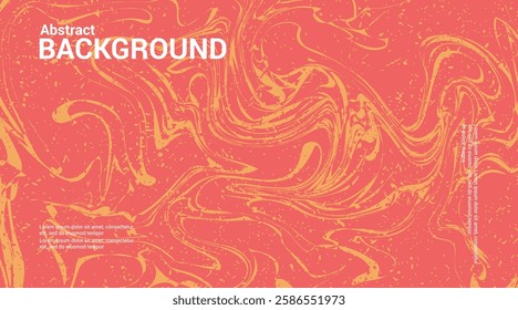 orange abstract background with colorful waves. Trendy vector illustration in style color.