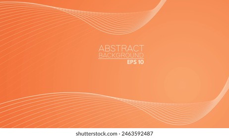 orange abstract background with curve line