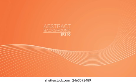 fondo abstracto naranja con línea de curva
