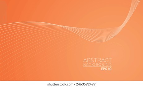 orange abstract background with curve line