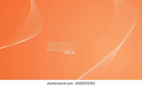 orange abstract background with curve line
