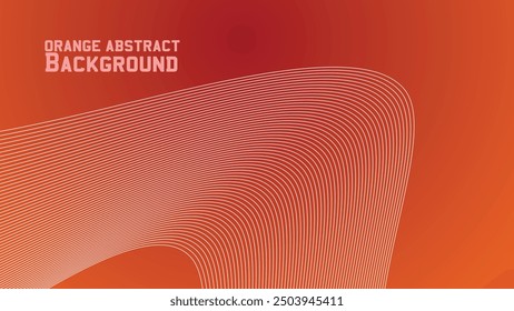 Orange abstract background with curve line