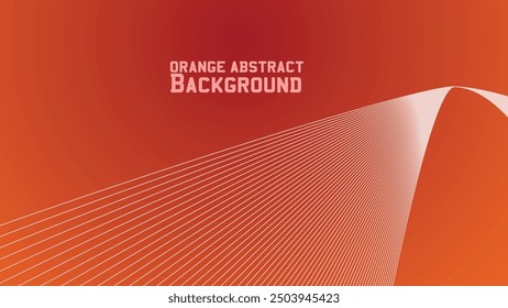 Orange abstract background with curve line