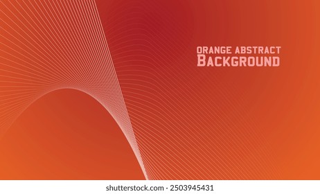 Orange abstract background with curve line