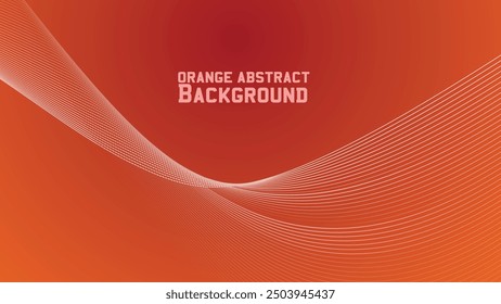 Orange abstract background with curve line
