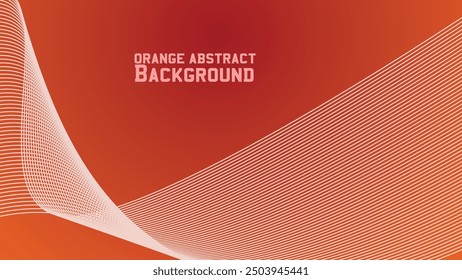 Fondo abstracto naranja con línea curva