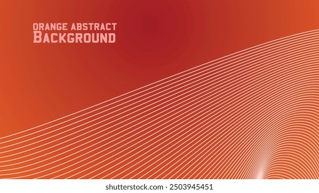 Orange abstract background with curve line