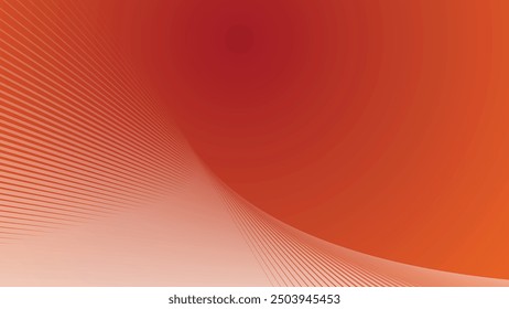 Orange abstract background with curve line