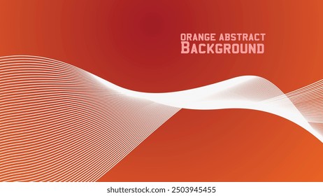 Orange abstract background with curve line