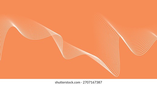 plano de fundo abstrato laranja com linha curva. Eps 10