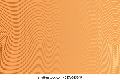 Orange abstract background with curvy lines pattern background. Background for wallpaper, cover, card, and banner. Blank editable element.