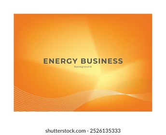 Orange abstract background design for business energy, vector illustration of a logo of a business card with a light bulb