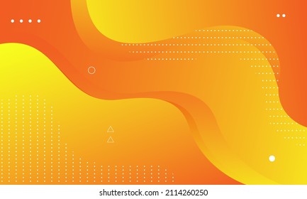 Orange abstract background. Dynamic shapes composition. Vector illustration