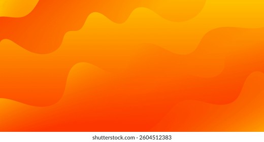 Orange abstract background. Dynamic shapes composition.  Dynamic sound wave. Design element. Vector illustration