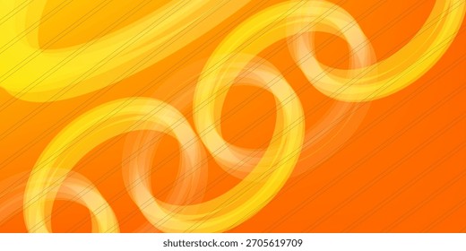 Orange abstract background. Dynamic shapes composition. Vector illustration