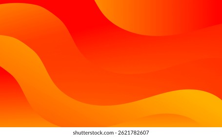 Orange abstract background. Dynamic sound wave. Design element. Vector illustration
