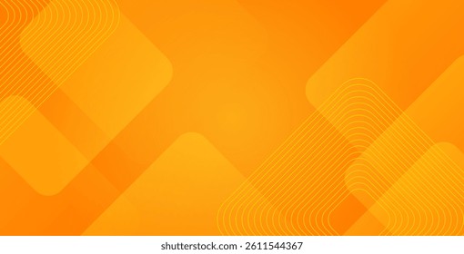 Orange abstract background featuring square shapes and dynamic geometric elements. Modern vector design suitable for banners, brochures, websites, covers, and posters.