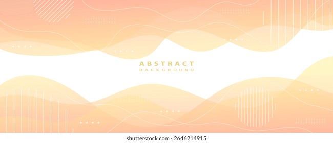Orange abstract background with flowing wave elements, soft and elegant style for cosmetic ads, social media, or branding.
