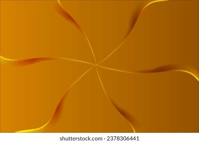 orange abstract background with fluid flow design curve creative vector design