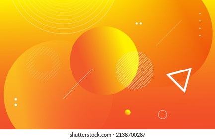 Orange abstract background. Fluid shapes composition. Eps10 vector