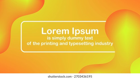 Orange Abstract background with fluid shapes and place for text and Banner Template