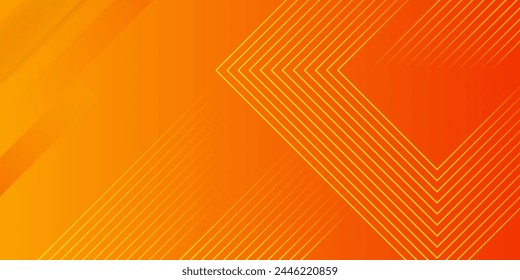 Orangefarbener abstrakter Hintergrund mit geometrischer Form. Moderne diagonale Linien mit Gefälle. Dynamische Formen.