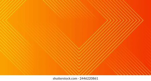 Orange abstract background with geometric shape. Modern gradient diagonal rounded lines. Dynamic shapes.