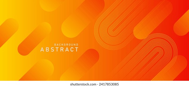 Fondo abstracto naranja con formas geométricas. Formas dinámicas, para plantillas de banners, sitios web. Ilustración del vector