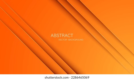 Fondo abstracto de color naranja con líneas doradas brillantes y espacio libre para el diseño. antecedentes de concepto de innovación tecnológica moderna	