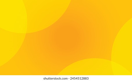 Orange abstract background with gradient circles, Yellow abstract geometric background, Modern and Creative Trend design, vector illustration