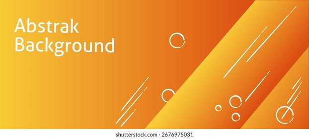 Orange Abstract Background With Gradient and Geometric Shapes