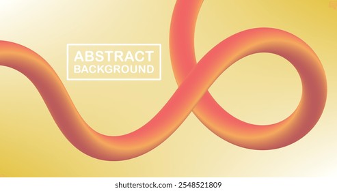 Orange Abstract Background and Gradient Line Shape