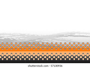 orange abstract background with halftone