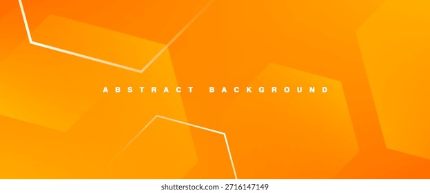 Orange abstract background with hexagon shapes. Geometric design element. abstract orange background. Suitable for brochures, banners, corporate, covers, and posters.